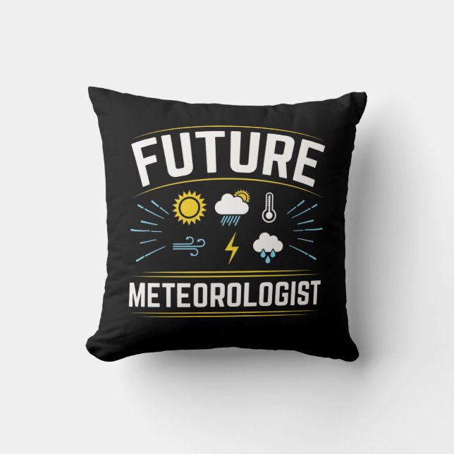 Coussin Météorologue météorologique future Météorologie ét (Recto)