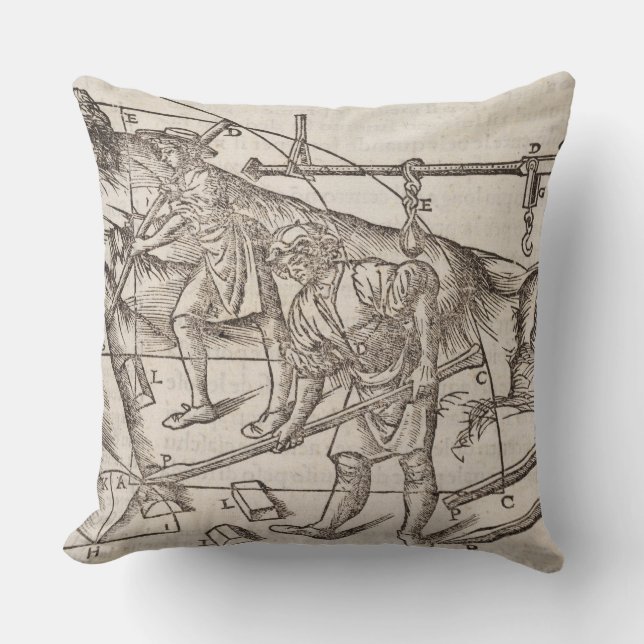 Coussin Méthodes de déplacer les blocs en pierre, de 'Di (Recto)