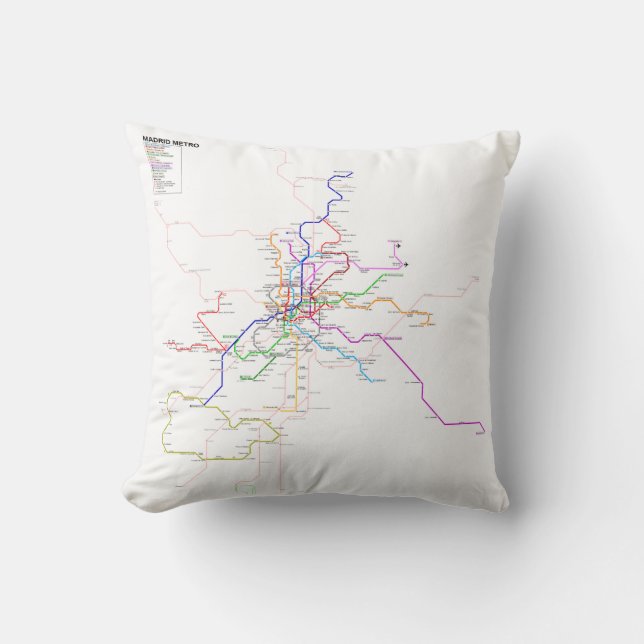 Coussin Métro de Madrid - Espagne (Recto)