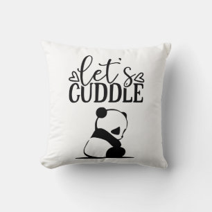 Coussin Mettons les panda cités par exemple imprimé