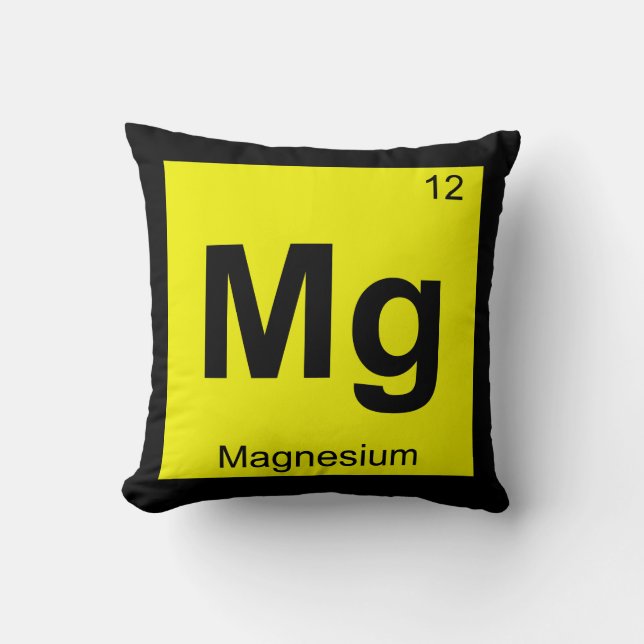 Coussin Mg - Chimie du Magnésium Symbole du tableau périod (Recto)