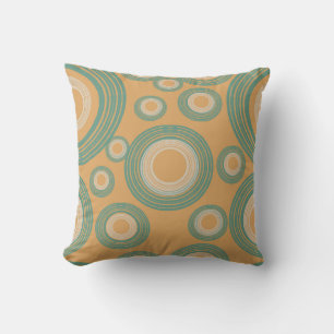 Coussin Mi-siècle moderne Cercle orange