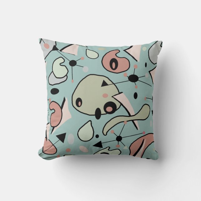 Coussin Mi-siècle Moderne des années 1950 (Recto)