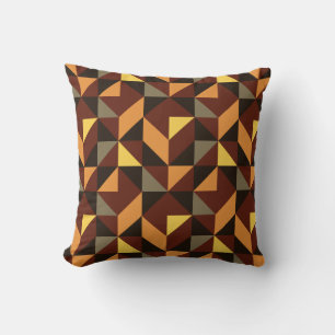 Coussin Mi-siècle moderne Halloween Triangles semi-Carrés