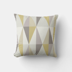 Coussin Mi-siècle moderne Triangles Gold