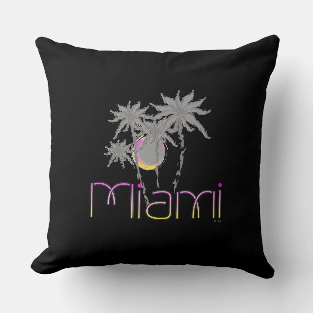 Coussin Miami Beach, Floride Cool Jeu d'oreillers modernes (Recto)