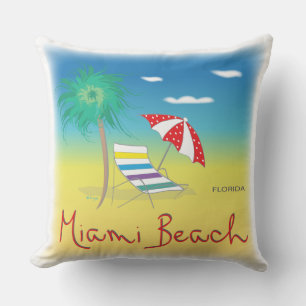 Coussin Miami Beach, Floride Cool Jeu d'oreillers modernes