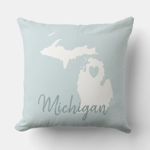 Coussin Michigan State map love home