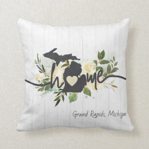 Coussin Michigan State Personnalisé Votre Maison Ville Rus