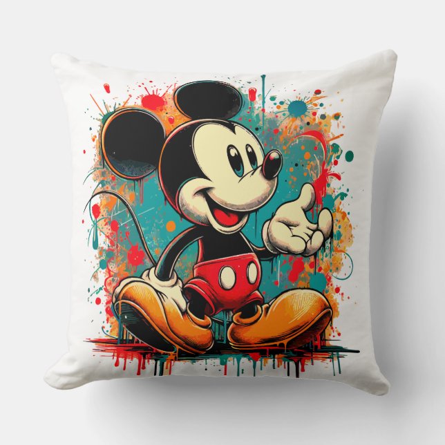 Coussin Mickey Mouse Art Vintage (Recto)