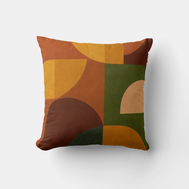 Coussin Mid-Century Modern Abstract Composition (Recto)