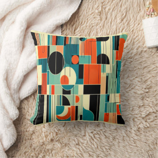 Coussin Mid Century Modern Abstract Decor Pillow