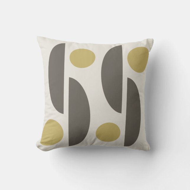 Coussin Mid Century Modern Geo Abstrait 05 (Recto)