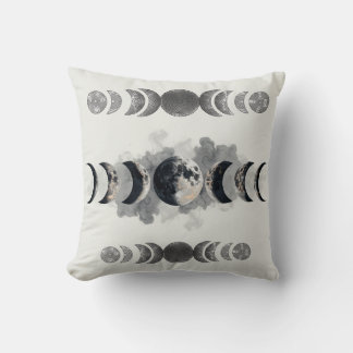Coussin Mid-Century Moon Phases Totem Poster | Bauhaus Geo