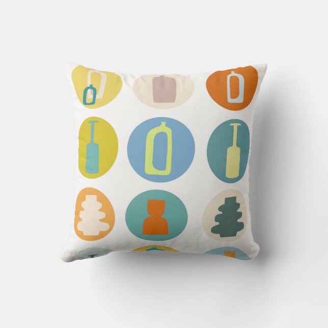 Coussin MidCentury Dots - Plaid (Verso)