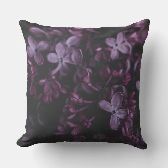 Coussin Midnight Lilac Reverie Throw Pillow (Recto)