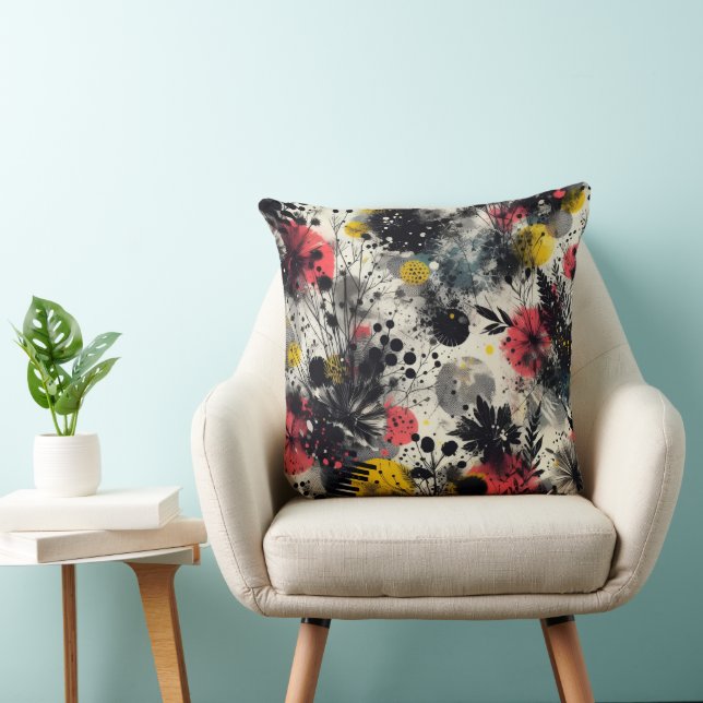 Coussin Midnight Meadow Abstract Throw Pillow (Chaise)