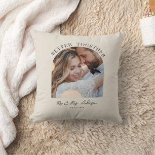 Coussin Mieux ensemble arche photo mariage cadeau décorati