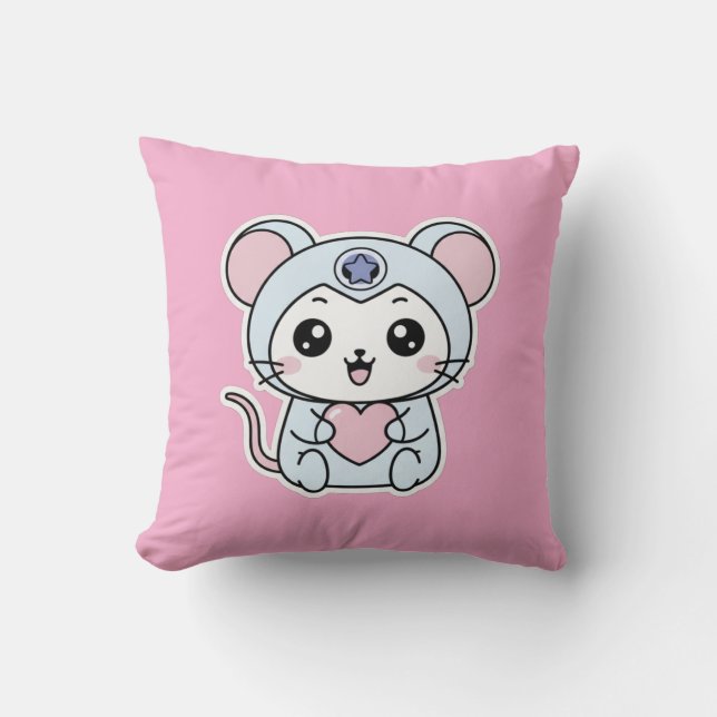 Coussin Mignon adorable petite souris adorable (Recto)