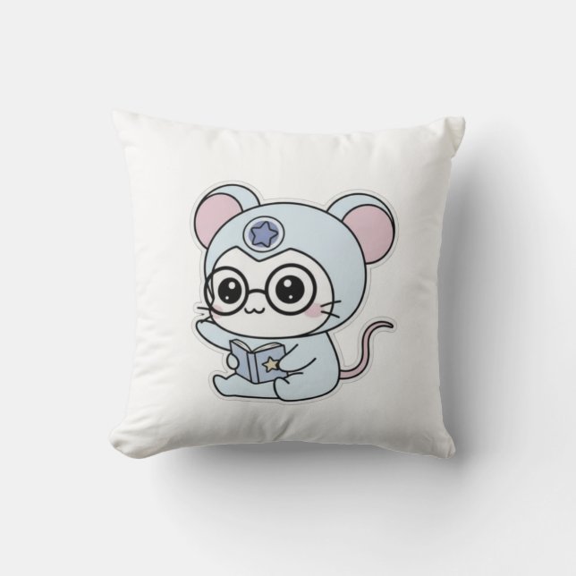 Coussin Mignon adorable petite souris charmante (Recto)