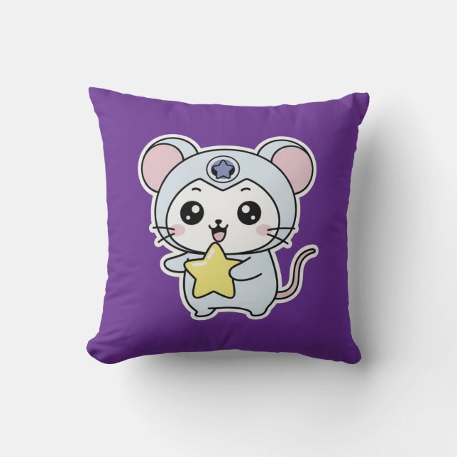 Coussin Mignon adorable petite souris charmante (Recto)