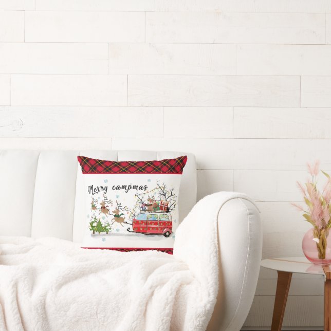 Coussin mignon Amateurs de camping Noël (Canapé)