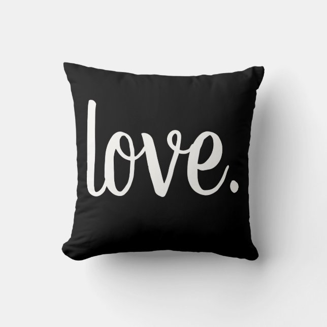 Coussin mignon AMOUR. typographie | (Recto)
