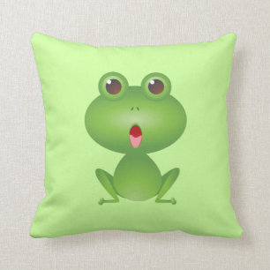 Coussin mignon amphibie de bande dessinée de