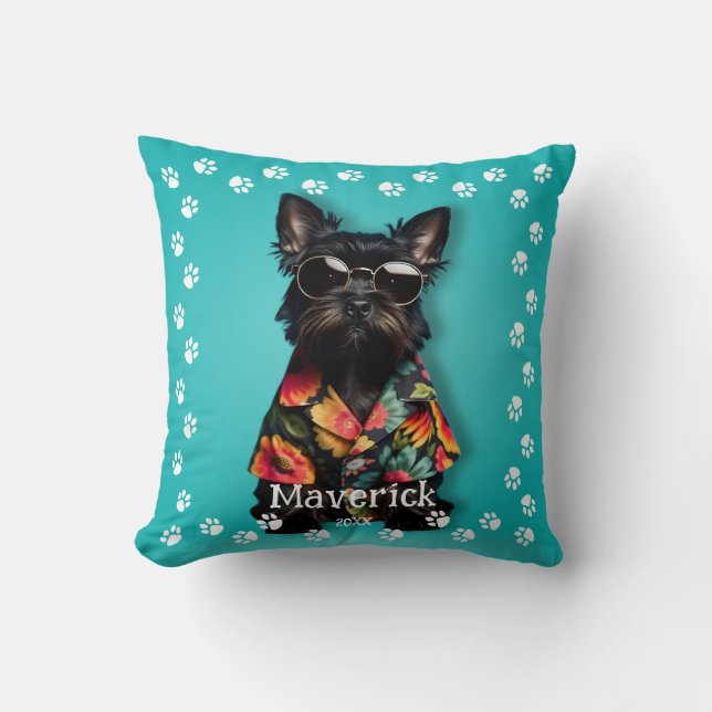 Coussin Mignon animal de compagnie Schnauzer (Recto)