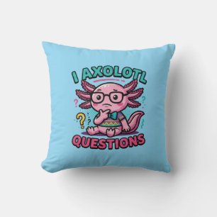 Coussin Mignon Axolotl Nerd I Axolotl Questions Marques de