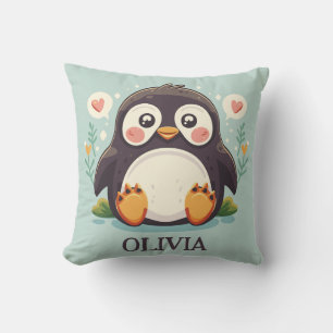 Coussin Mignon bébé manchot de dessin animé