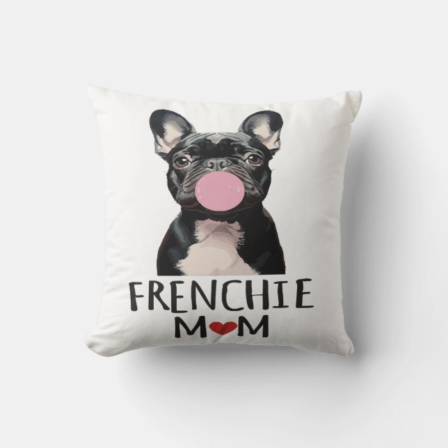 Coussin Mignon bouledogue français (Recto)