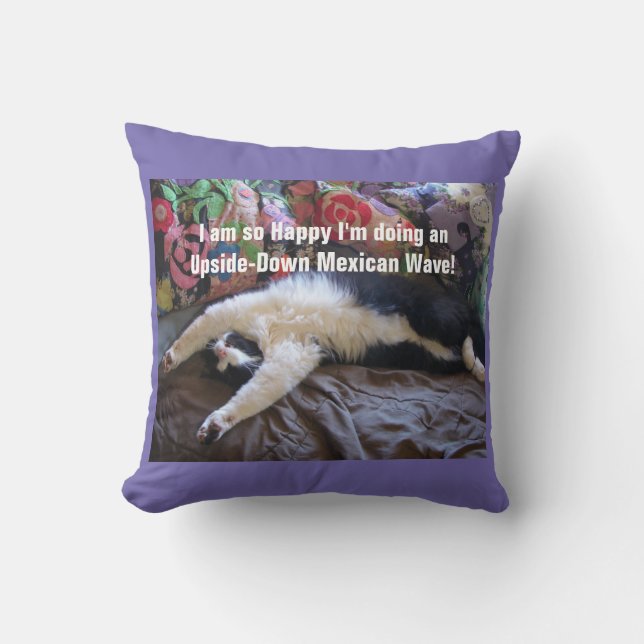 Coussin Mignon Chat Smoking Tuxedo Mexicain chats (Recto)