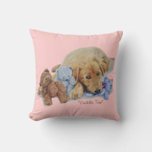 Coussin mignon chiot de l'équipe d'extraction en or nouno