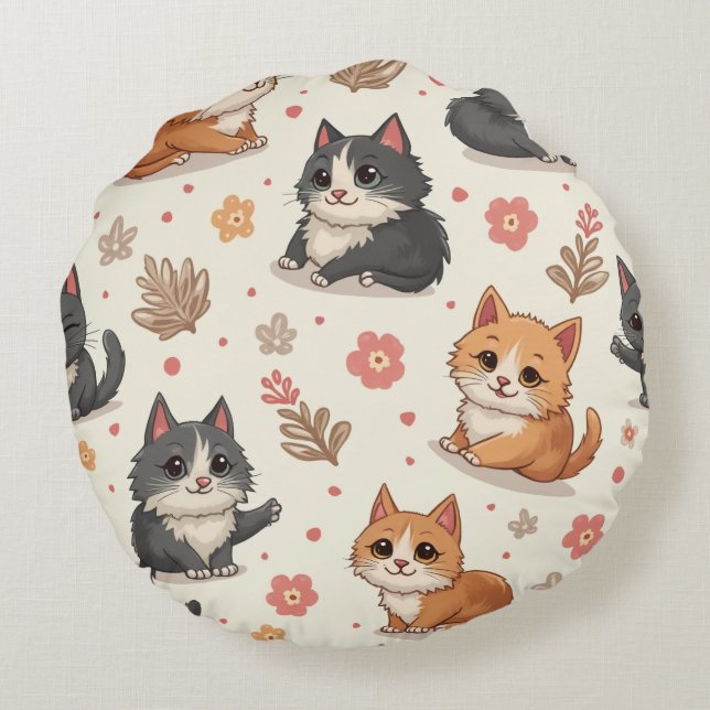 Coussin mignon coussin chat (Dos)