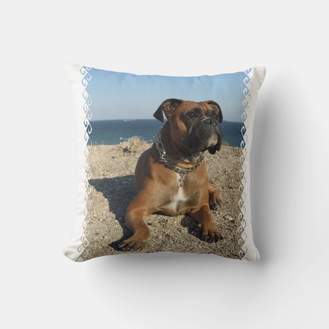 Coussin mignon de chien de boxeur (Recto)
