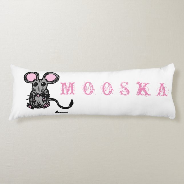 Coussin mignon de corps de souris de Mooska (Devant)