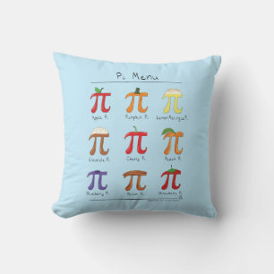 Coussin mignon de jour des maths pi de menu de pi
