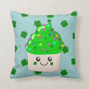 Coussin mignon de petit gâteau de vert de Jour de