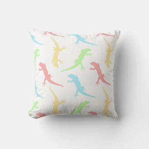 Coussin Mignon Gecko Lézard Motif Sans Couture Pastel