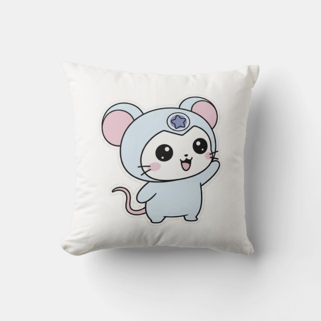 Coussin Mignon joli petit souris adorable (Recto)