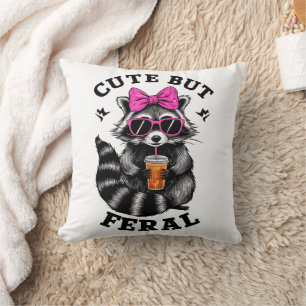 Coussin Mignon Mais Sauvage Drôle Raton Laveur Coloré Avec