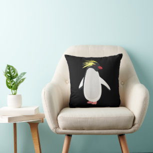 Coussin Mignon Manchot Rockhopper Drôle Animal Antarctique