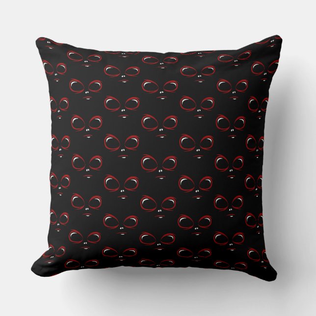 Coussin Mignon monstre visage ovni  (Recto)