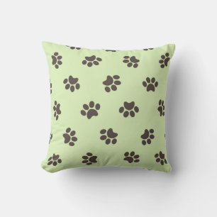 Coussin Mignon motif d'empreintes de pattes de chien Amour