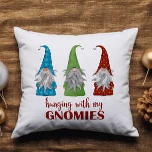Coussin Mignonne accrochage avec mes Gnomies Gnome Noël