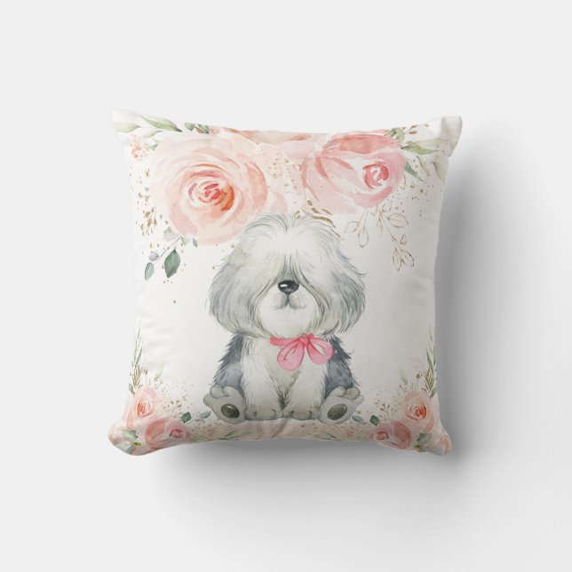 Coussin Mignonne adorable Chien-chien de chien-chien rougi (Recto)