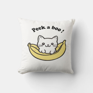 Coussin Mignonne, Banane, Peekaboo !, Japon, , Kitten