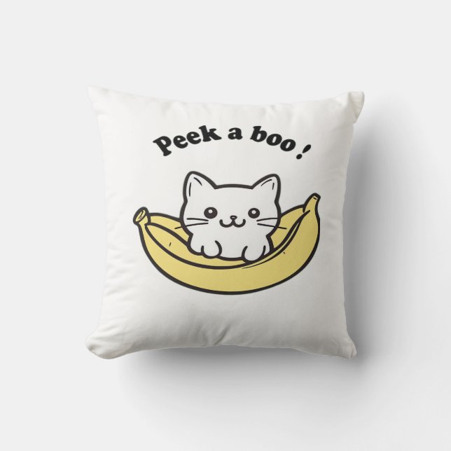Coussin Mignonne, Banane, Peekaboo !, Japon, , Kitten (Recto)