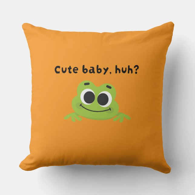 Coussin Mignonne bébé, hein ? (Recto)